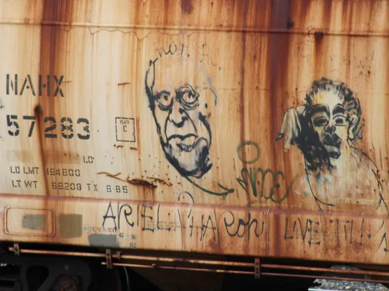 I'm torn about graffiti on train cars Obviously I think it's wrong because